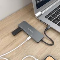 AISENS HUB USB 3.2 GEN2 10G USB-C/M-2XUSB-C/H-2XUSB-A/H 15CM GRAU - thumbnail