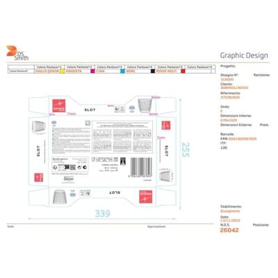 Bormioli Rocco Waterglazen Slot - Blauw - 290 ml - 6 stuks