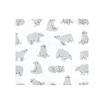 Hudson Baby Unisex Baby Cotton Flannel Receiving Blankets, Bear Poses, One Size