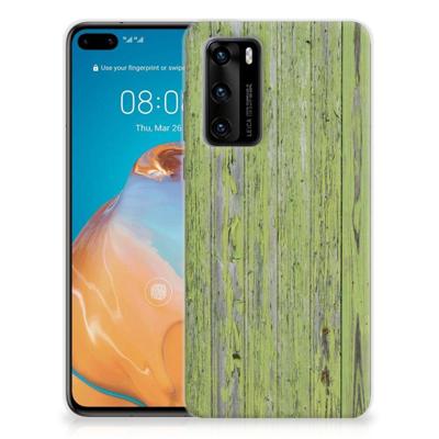 Huawei P40 | Bumper Hoesje | Green Wood Huawei P40 | Bumper Hoesje | Green Wood
