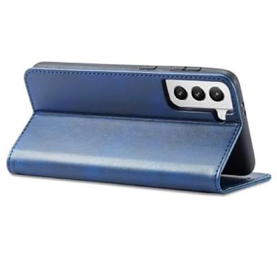 Casecentive Leren Wallet case Luxe Samsung Galaxy S21 blauw