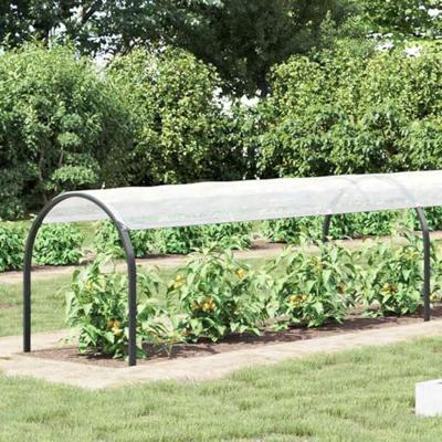 VidaXL Doorzichtig zeildoek met zeilringen 1x12 m polyethyleen