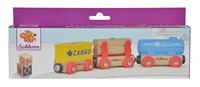 Jonotoys Eichhorn 3 houten wagons met magneten - thumbnail