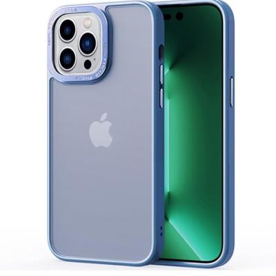 Lunso - iPhone 15 - Back cover hoesje - Metalen ring Lichtblauw Lunso - iPhone 15 - Back cover hoesje - Metalen ring Lichtblauw