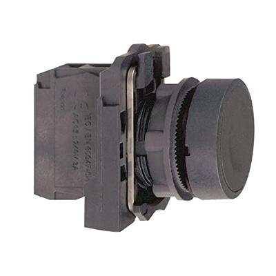 Schneider Electric XB5AA21 Harmony XB5AA21 Druktoets Bedieningsknop vlak 1 knop Zwart Druk-ontgrendeling 1 stuk(s)