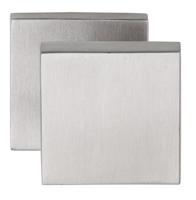 Wisselknop QUATTRO vast op roz. 53x53x14mm rvs mat - thumbnail