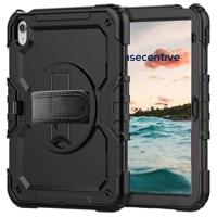 Casecentive Handstrap Pro Hardcase met handvat iPad 10.9 2022 Zwart - thumbnail