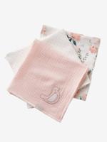 Set van 3 EAU DE ROSE Oeko-Tex® luiers roze - thumbnail