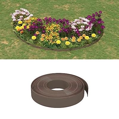 VidaXL Tuinrand 10 m 10 cm polyetheen bruin VidaXL Tuinrand 10 m 10 cm polyetheen bruin