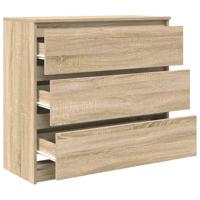 Dressoir 80x35x76 cm spaanplaat sonoma eikenkleurig - thumbnail