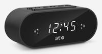 SPC Frodi - Compacte wekkerradio, verhoogde toetsen, grote sluimer/slaapknop, dubbel alarm, XL-display, grote cijfers, batterij back-up - Zwart - thumbnail