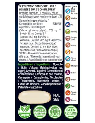 Lucovitaal Omega-3 Vegan 375mg DHA & EPA Capsules