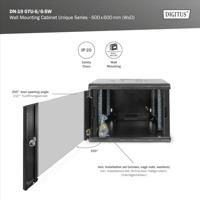 Digitus DN-19 07U-6/6-SW rack 7U Wandrek Zwart - thumbnail