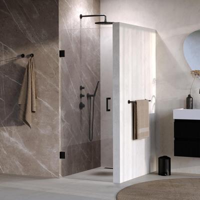 Brauer Void - Nisdeur - Helder Glas - 60 x 200 cm - Omkeerbaar - incl. Glascoating - Mat Zwart