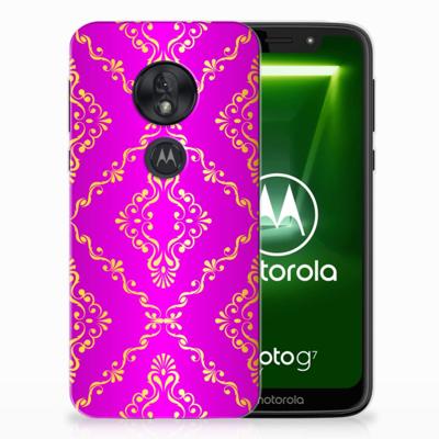 Siliconen Hoesje Motorola Moto G7 Play Barok Roze Siliconen Hoesje Motorola Moto G7 Play Barok Roze