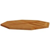 Tafelblad achthoekig 80x80x2,5 cm massief teakhout - thumbnail