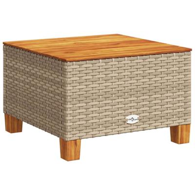 8-delige Loungeset met kussens poly rattan beige - thumbnail