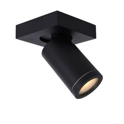 Lucide TAYLOR - Plafondspot Badkamer - LED Dim to warm - GU10 - 1x5W 2200K/3000K - IP44 - Zwart