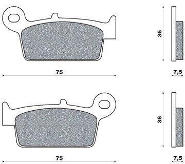 GALFER bremsbelag "fd144" brake pad fd144 g1054 organic