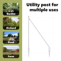 VidaXL Afrasteringspaal 13 pcs zilver staal - thumbnail