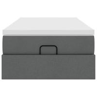 Ottoman bed met matras 90x190cm stof donkergrijs - thumbnail