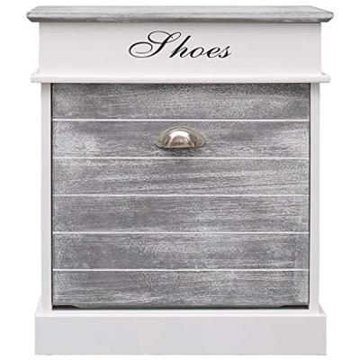 VidaXL Schoenenkast 50x28x58 cm paulowniahout grijs