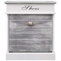 VidaXL Schoenenkast 50x28x58 cm paulowniahout grijs - thumbnail