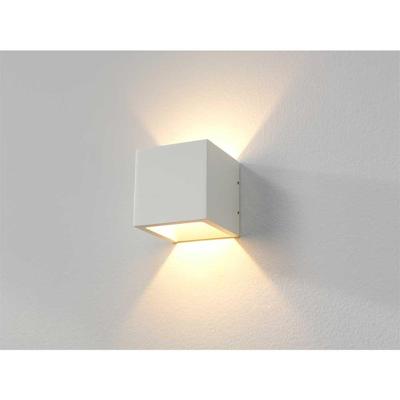 Artdelight Wandlamp Cube 10x10 cm wit