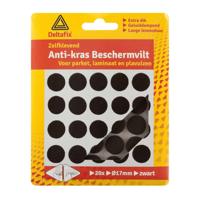 Anti-krasvilt rond 17mm zwart Deltafix - Deltafix - thumbnail