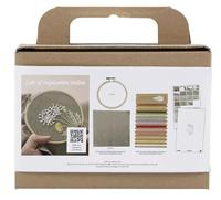 Creativ Company Mini hobbyset borduurwerk, borduurframe, dusty groen, 1 doos - thumbnail
