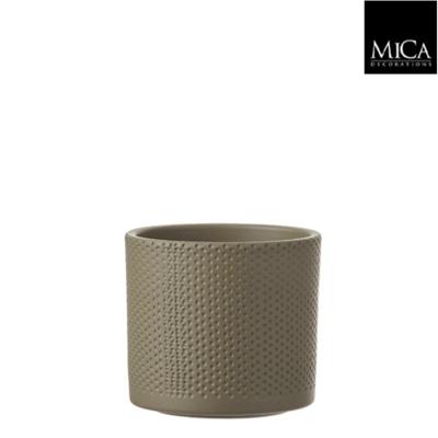Mica Decorations era pot groen relief 12,5x13,5cm Mica Decorations era pot groen relief 12,5x13,5cm