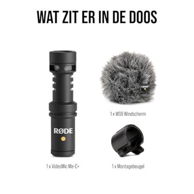 RØDE Videomic Me-C+ Zwart Microfoon voor mobiele telefoons/smartphones - thumbnail