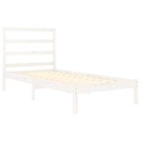 Bedframe massief hout wit 90x190 cm - thumbnail
