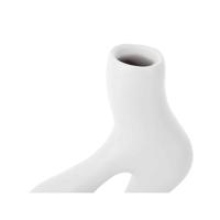 present time - Vase Organic Swirls polyresin white - thumbnail