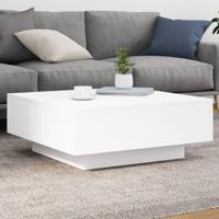 Salontafel met LED-verlichting 80x80x31 cm wit - thumbnail