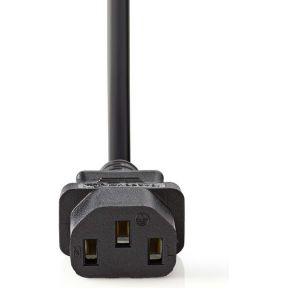 Voedingskabel | Schuko male haaks - C13 (IEC-320-C13) | 2,0 m | Zwart