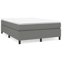 Boxspring met matras stof donkergrijs 140x200 cm - thumbnail