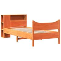 Bedframe zonder matras massief grenenhout wasbruin 75x190 cm - thumbnail