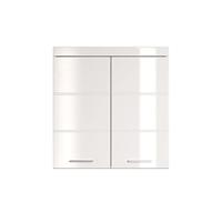 AMANDA hoge badkamerkast - 2 deuren - L73 x D23 x H77 cm - Wit - TRENDTEAM - thumbnail