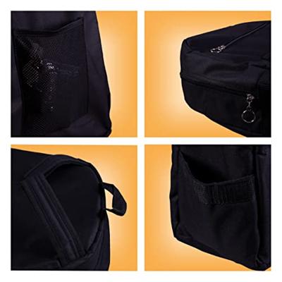 Rolstoeltas Deluxe met voering | Afmetingen 47 x 39 x 20 cm | Voor over de duwgrepen | Meerdere vakken | Nylon | Zwart | VA136SS