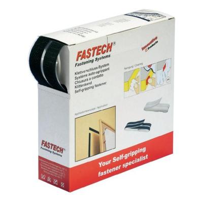 FASTECH® B50SKL01E999910 Klittenband Om vast te plakken Hotmelt Haakdeel, Extra sterk (l x b) 10000 mm x 50 mm Zwart 10 m