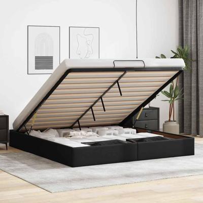 Bedframe zonder matras 180x200 cm kunstleer zwart