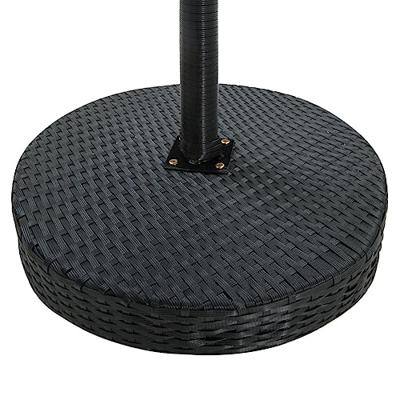 Tuintafel 60,5x106 cm poly rattan zwart - thumbnail