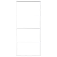 VidaXL Schuifdeur 90x205 cm esg-glas en aluminium wit - thumbnail
