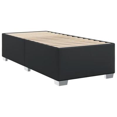 Boxspring met matras kunstleer zwart 80x200 cm