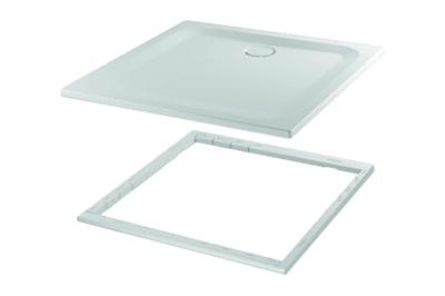 Bette Ultra Douchebak Met Drager En Antislip 90x90x2,5 cm Wit