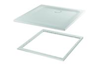 Bette Ultra Douchebak Met Drager En Antislip 90x90x2,5 cm Wit - thumbnail