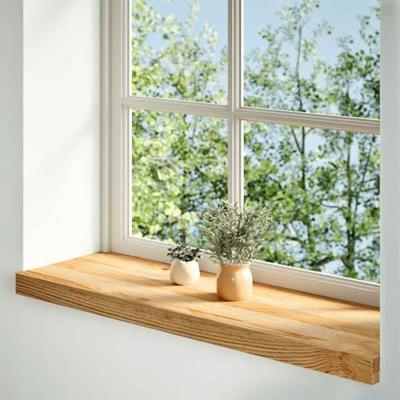 VidaXL Vensterbanken 2 st 70x30x2 cm massief eikenhout lichtbruin VidaXL Vensterbanken 2 st 70x30x2 cm massief eikenhout lichtbruin