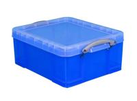 Opbergbox ru 18ltr 480x390x200mm transp blauw - thumbnail