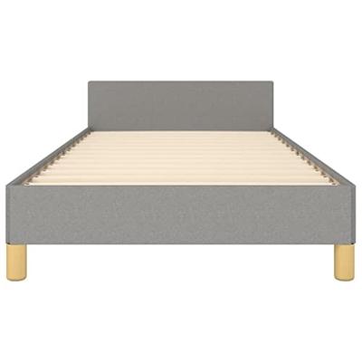Bedframe zonder matras 90x190 cm stof lichtgrijs
